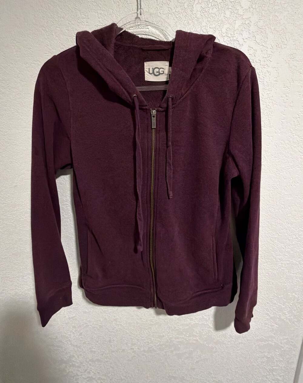UGG Full Zip Hoodie Size M Burgundy Plum
